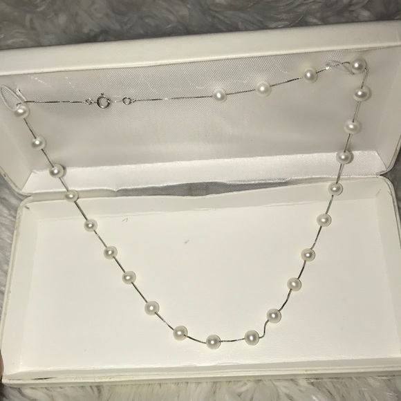 🔥14k white gold pearl necklace✨✨✨✨✨💕 - Picture 4 of 6